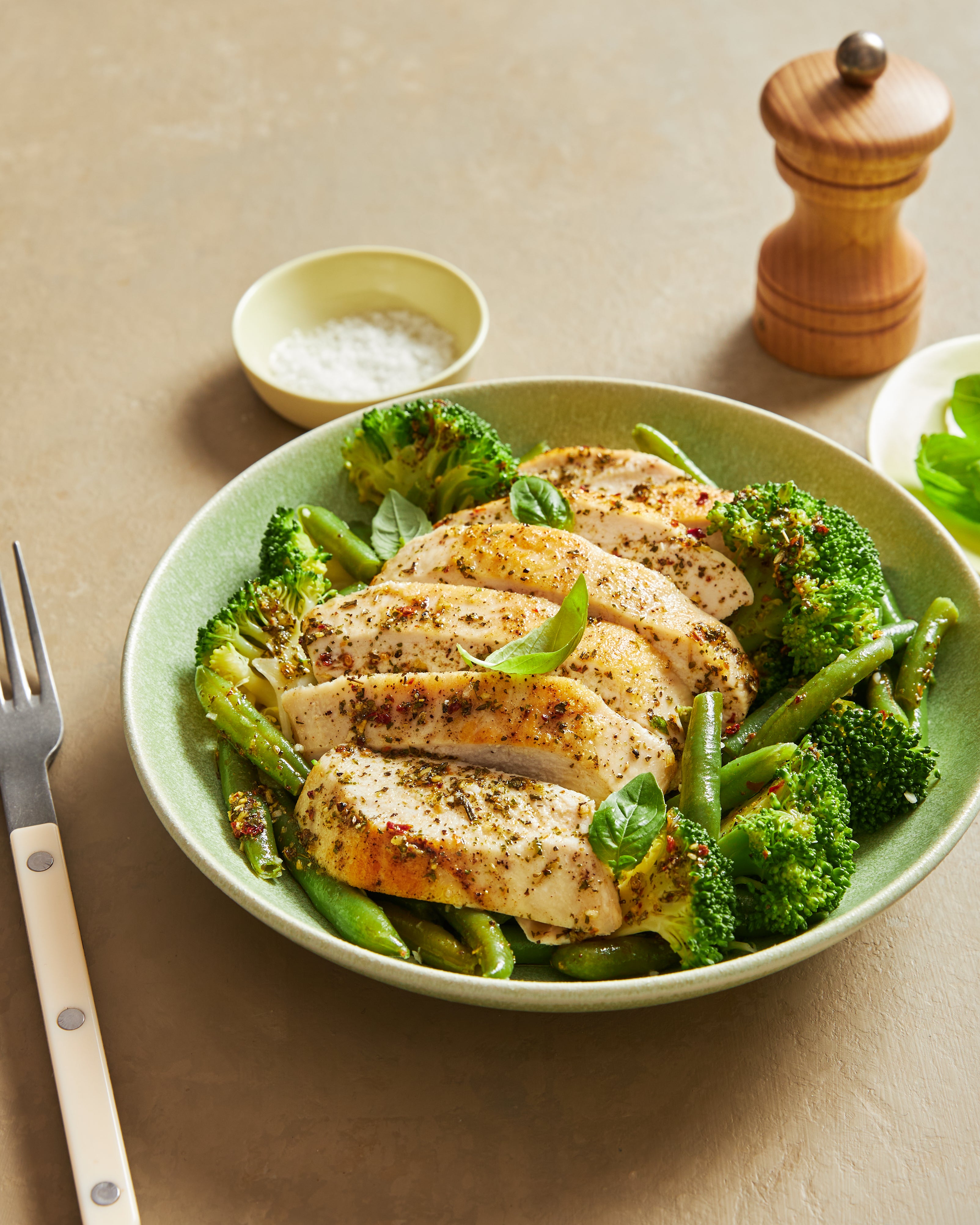 Chicken with Broccoli & Beans