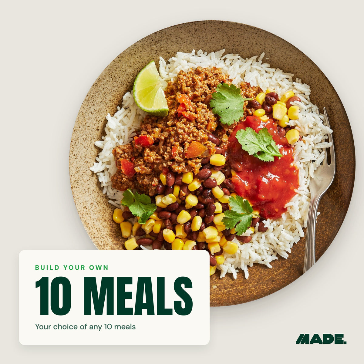 10 Pack: build your own box of any 10 MADE. meals
