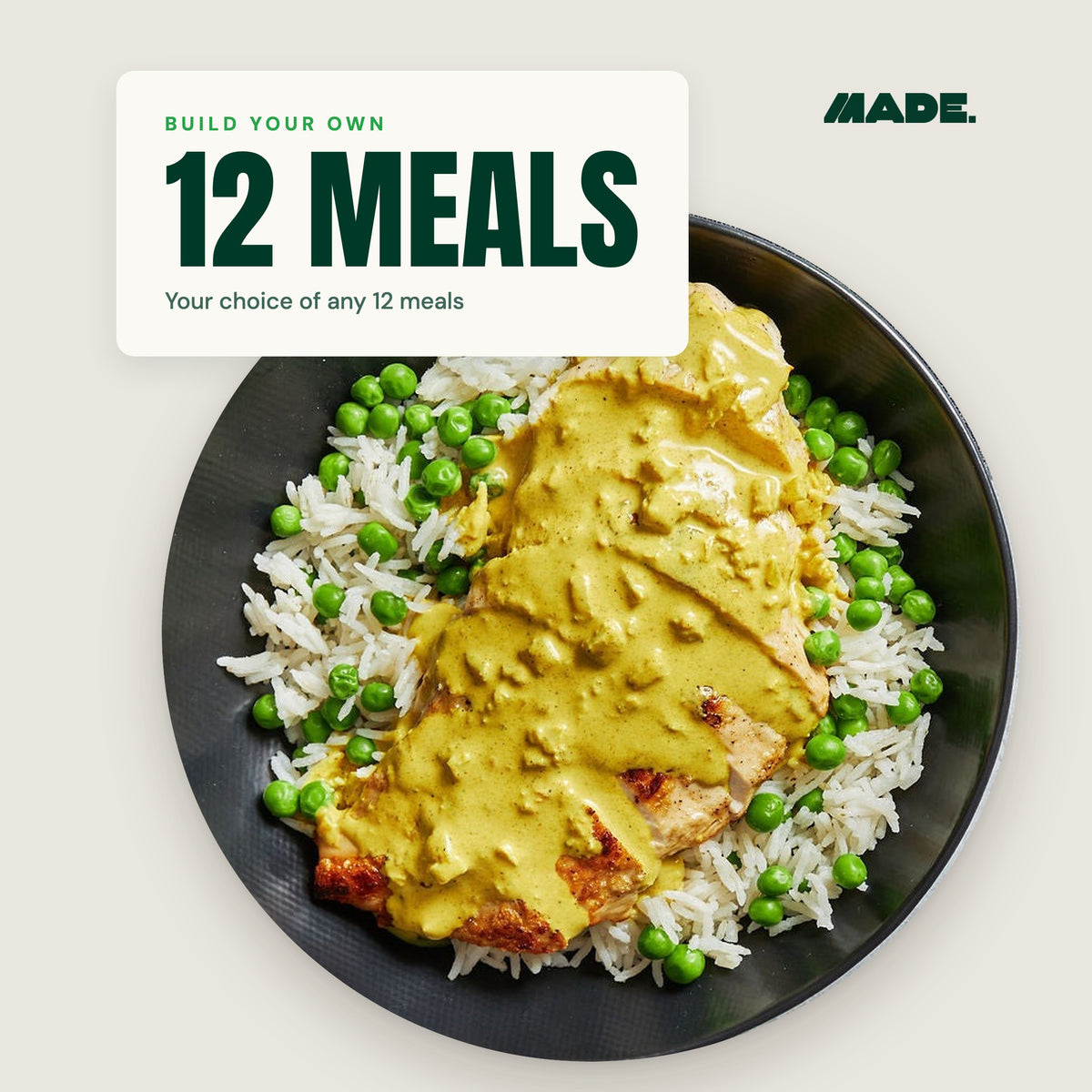 12 Pack: build your own box of any 12 MADE. meals
